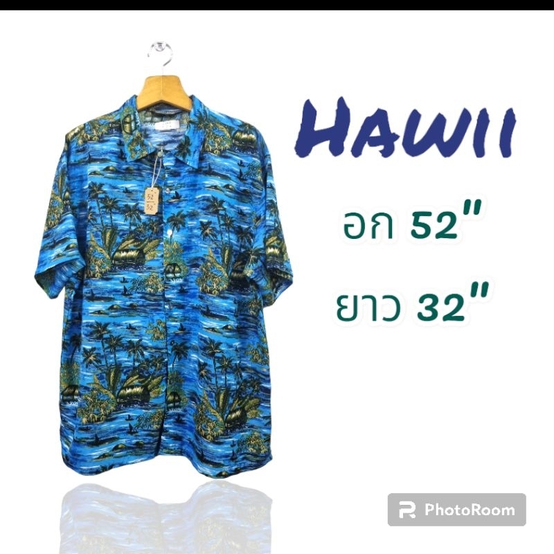 เสื้อฮาวาย Hawaii,ยี่ห้อ South polE,อก 52"/ยาว 32"