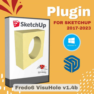 [E68] Fredo6 VisuHole v1.4b ( ปลั๊กอินเจาะพื้นผิว ) |for Sketchup 2017-2023