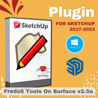 [E70] Fredo6 Tools On Surface v2.5a ( ปลั๊กอินวาดภาพบนพื้นผิวโค้ง ) | for Sketchup 2017-2023