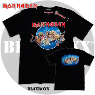 Blaxroxx เสื้อวง ลิขสิทธิ์แท้ Iron Maiden® (IRM008) สกรีนลายคมชัด ผ้า cotton 100