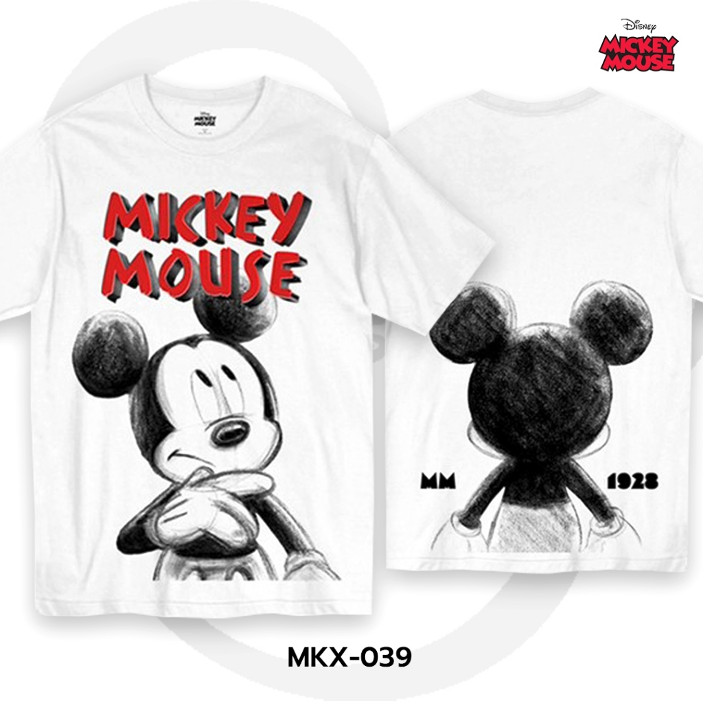 Power 7 Shop เสื้อยืดการ์ตูน มิกกี้เมาส์ ลิขสิทธ์แท้ DISNEY (MKX-039)