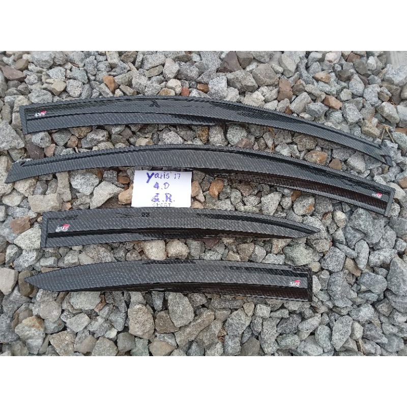 กันสาดเคฟล่า GR Toyota yaris Ativ 4ประตู ยารีส ปี 2017-2020 สำหรับ TOYOTA Yaris Ativ 4Door ปี 2017-2