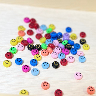 ลูกปัดหน้ายิ้ม Smiley ทำเครื่องประดับ DIY 50 ชิ้น