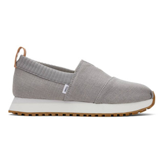 TOMS รองเท้าลำลองผู้หญิง สลิปออน รุ่น Resident 2.0 Drizzle Grey Heritage Canvas รองเท้าลิขสิทธิ์แท้