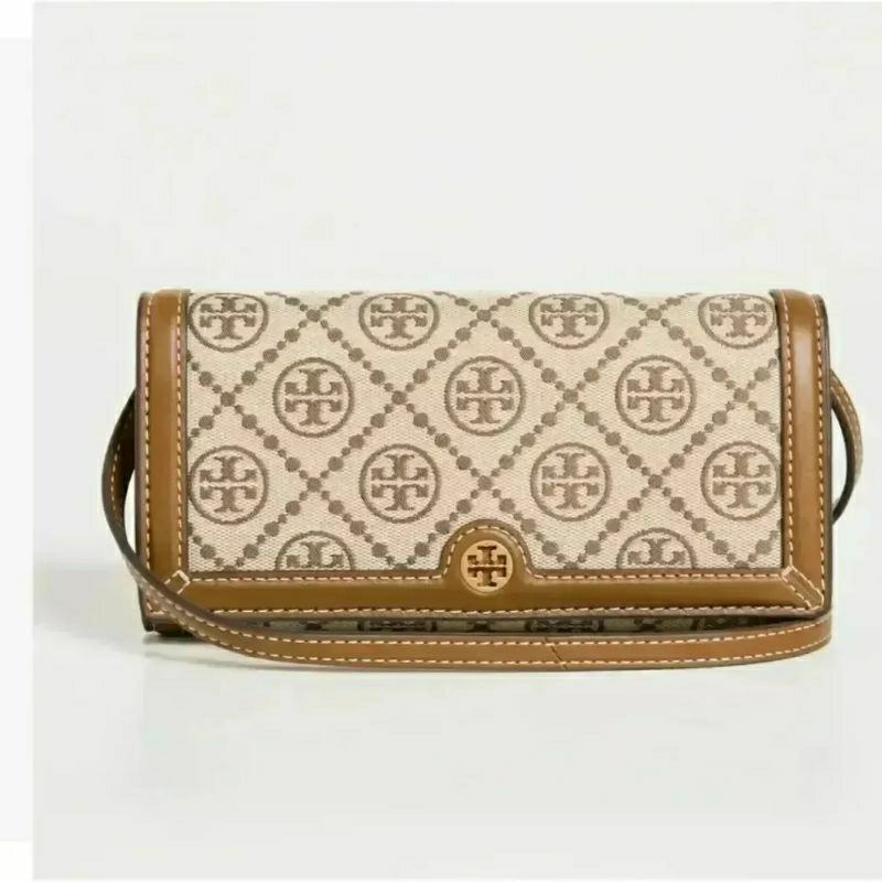 New Tory burch T monogram Jacquard Woc Hazenut