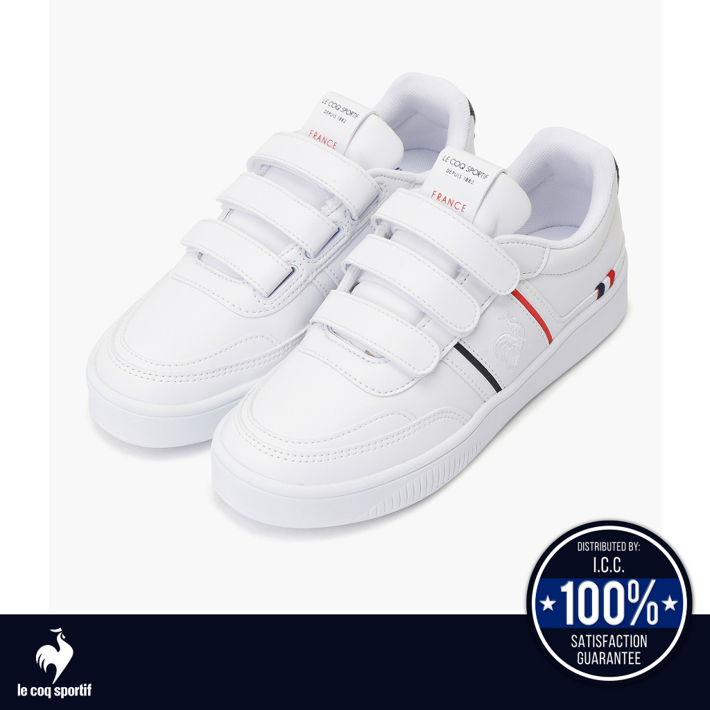 le coq sportif รองเท้าชาย-หญิง รุ่น REACH ALT VE (Unisex) (รองเท้าผ้าใบสีขาว, รองเท้าแฟชั่น, แบบผูกเชือก, lecoq)