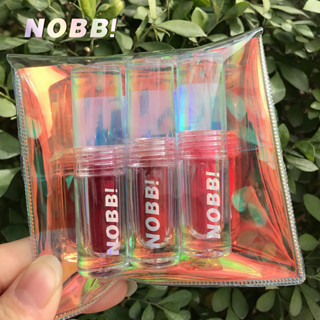 NOBB！ลิปสติกกำมะหยี่สามสีลิปสติกติดทนนานไม่หลุดง่ายกระทู้เบาและบางการใช้ริมฝีปากลิปสติกนักเรียนลิปกลอสลิป จิ๋ว