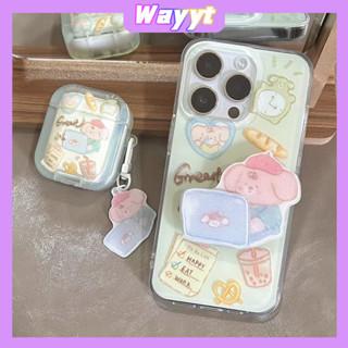 💖จัดส่ง24ชม💖iPhone 14 13 12 11 Pro Max เคส for เคสไอโฟน11 น่ารัก บางเบาพกพาง่าย การ์ตูน หมี แฟชั่น พร้อมขาตั้ง Case