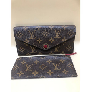 Used Louis Vuitton Red Monogram Canvas Josephine Wallet