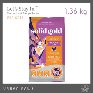 อาหารแมว Solid Gold - Let’s Stay In สูตรไก่ ถั่วลันเตา และแอปเปิ้ล สำหรับแมวเลี้ยงในบ้าน ขนาด 1.36 kg.