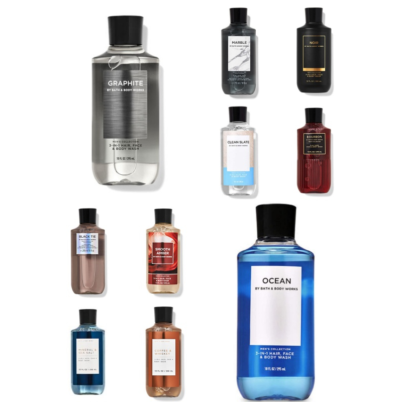 Bath & Body Works MEN'S COLLECTION Ocean 2-In-1 Hair + Body Wash 10oz/295ml เจลอาบน้ำ+สระผม สำหรับผู้ชาย สุภาพบุรุษ
