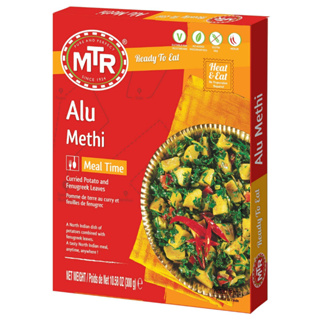 MTR Ready to Eat Aloo Methi Curried Potato with Fenugreek Leaves |Authentic Indian Food | Medium Spicy |Just Heat and E