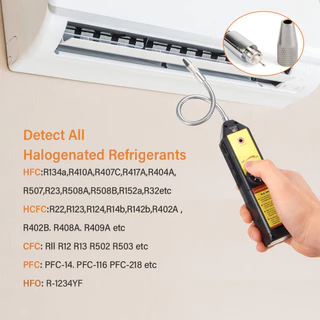 RCYAGO เครื่องตรวจจับการรั่วไหลของก๊าซสารทำความเย็น ะสำหรับการทดสอบตู้เย็น ซ่อมรถยนต์ และเครื่องปรั