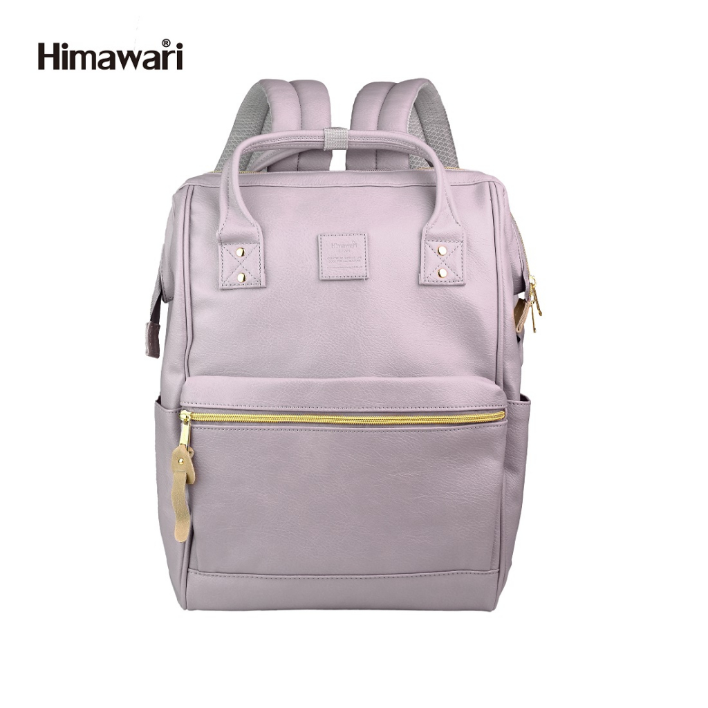 HIMAWARI กระเป๋าเป้สะพายหลัง กันน้ำ 14" Laptop Backpack with USB Port รุ่น PU-9001 สี #36 Light Purp