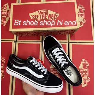 🌟ลดเพิ่ม50🌟รองเท้าแวนโอลสคูล Vans Old Skoolสีดำ รองเท้าผ้าใบผู้ชาย รองเท้าผ้าใบผู้หญิงจากช็อปแท้(สินค้าพร้อมbox)