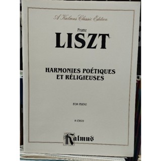 LISZT - HARMONIES POETIQUES ET RELIGIEUSES FOR PIANO (KALMUS)029156107074