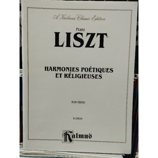 LISZT - HARMONIES POETIQUES ET RELIGIEUSES FOR PIANO (KALMUS)029156107074