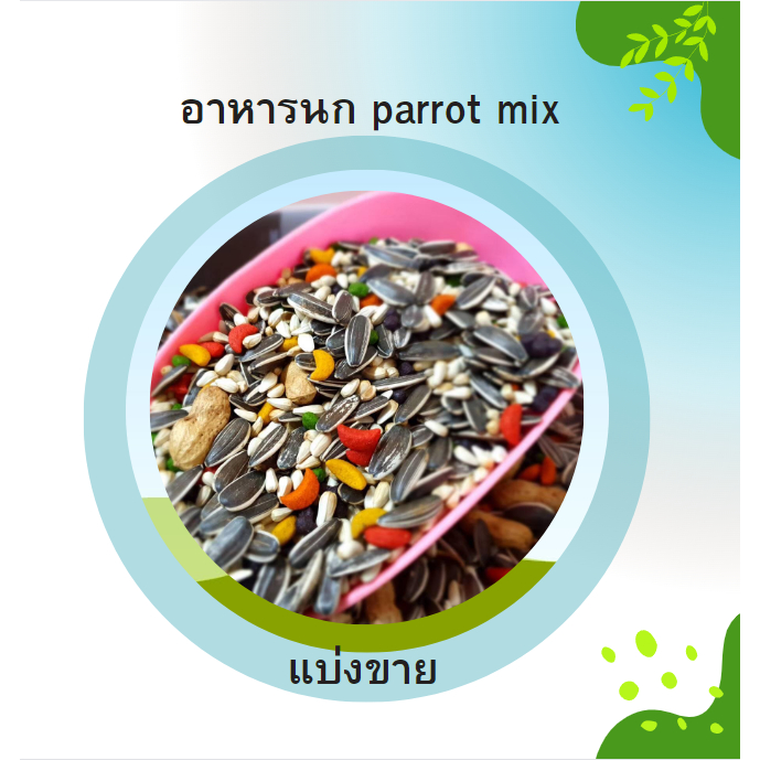 อาหารนก parrot mix สูตรพิเศษนกแก้วชอบมากกกินได้
