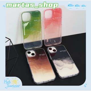 ❤️ส่งของขวัญ❤️ เคสไอโฟน 11 12 13 14 Pro Max เรียบง่าย ระดับสูง ไล่ระดับ สไตล์คู่รัก แฟชั่น Case for iPhone สาวน่ารักหัวใ