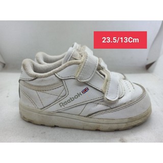 Reebok Size 23.5 ยาว 13 Cm  รองเท้ามือสอง เด็กเล็ก เด็กโต ผู้หญิงเท้าเล็ก  ผ้าใบ สวม แฟชั่น ลำลอง เที่ยว