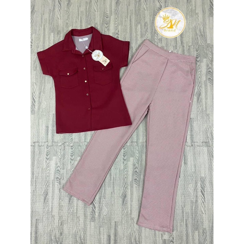 ชุดเซ็ทเสื้อ+กางเกงขายาว 2XL ป้ายSN BRAND