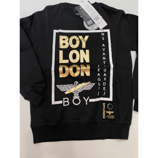 พร้อมส่ง 🔥🔥Sale 1599🔥🔥ถูกเฟร่อ เสื้อสเวตเตอร์แขนยาว Boy London สีดำ แต่งสกรีนลายเท่ห์ ดีเทลแน่นๆทั้งด้านหน้าและด้านหลัง