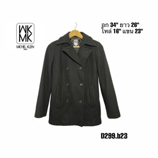 MK MICHEL KLEN Paris jacket เสื้อแจ็คเก็ตเสื้อโค้ทกันหนาวสีดำ อก 34 ยาว 26 D299.b23