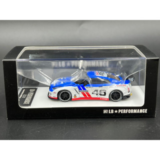 OldTime 1/64  Limited​ 599 pcs GTR35, diecast Fully-opened.  White blue#46. / เปิดประตูได้หมด