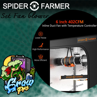 Spider Farmer®6 Inch Inline Fan Combo with Temperature and Humidity Fan Controller