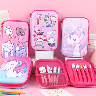 กล่องดินสอ ลายการ์ตูนยูนิคอร์นน่ารัก 3D เหมาะกับของขวัญ สําห…