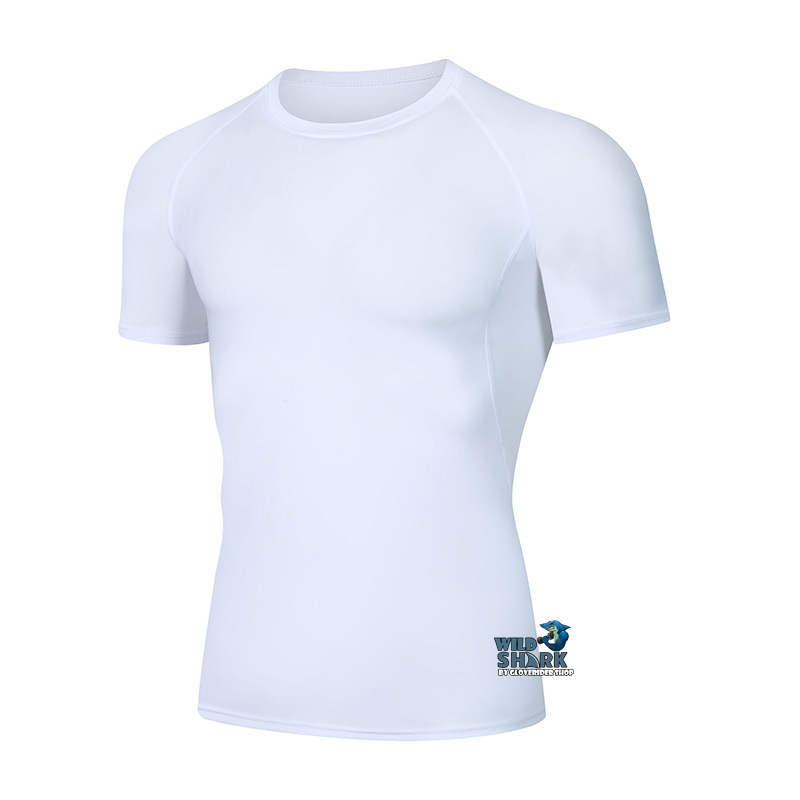 T-shirts 119 บาท เสื้อรัดกล้ามเนื้อ แขนสั้นสีขาวลายใหม่ Pro Combat Running Shirt body fit แท้100% เสื้อออกกำลังกาย เสื้อวิ่ง ฟิตเนส Sports & Outdoors