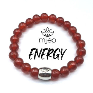 MIJEP Carnelian Lucky stone bracelet - สร้อยข้อมือหินคาเนเลียนของแท้