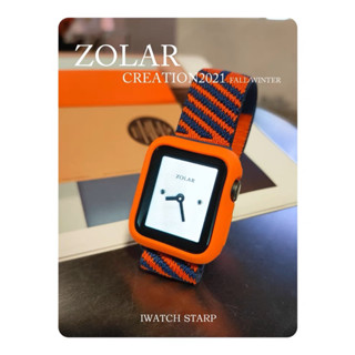 สาย 🍎 Watch แบรนด์ Zolar สายถักไนลอนสลับสี💙🧡 แท้💯 | Zolar 🍎 watch band⌚️