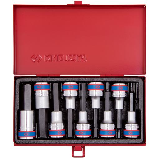 KINGTONY ชุด ลูกบล็อกเดือยโผล่ 6เหลี่ยม 1/2" ยาว 9ชิ้น  4, 5, 6, 7, 8, 10, 12, 14, 17 มิล.  รุ่น 412