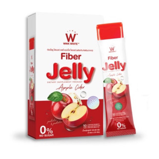 (1กล่อง) วิ้งไวท์ เจลลี่ไฟเบอร์ แอปเปิ้ลไซเดอร์ W Wink White Fiber Jelly Apple Cider