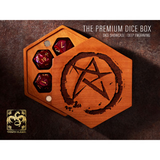 The Evening Star Dice Box CHERRY WOOD | Premium DnD Dice Box | D&amp;D Dice Box | Dice Vault | Dice Storage Tray for MTG RPG