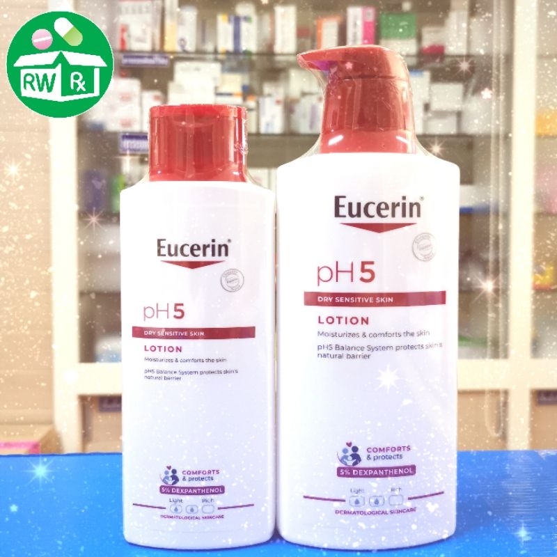 **Exp.3-4/27** Eucerin pH5 lotion 250 / 400ml ยูเซอรีน โลชั่น ของแท้ ฉลากไทย บำรุงผิวธรรมดา-แห้ง