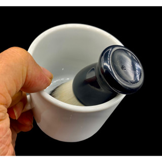 Shaving Cream Mug - Large White Ceramic Bowl for making lather