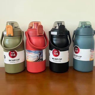 กระติกน้ำ สแตนเลสเกรด กระบอกน้ำเก็บอุณหภูมิ 1.300ml ขวดน้ำสแตนเลส เก็บอุณหภูมิ ได้ยาวนาน กระติกใส่น้ำเย็น น้ำร้อน