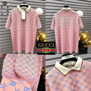 เสื้อโปโลแขนสั้นคอปก Gucci 💕 Hiend 1:1 cotton 💯