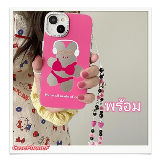 ✨ส่งของขวัญ✨เคส for iPhone 11 14 Pro Max Case for iPhone 12 13 ป้องกันการตก การป้องกัน พร้อม พื้นผิวกระจก สาวน่ารักหัวใจ