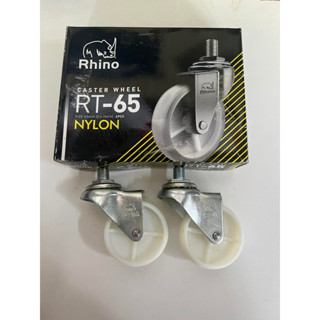 ล้อไนล่อน สกรู  Rhino 2.1/2” ราคาต่อ 4 ล้อ