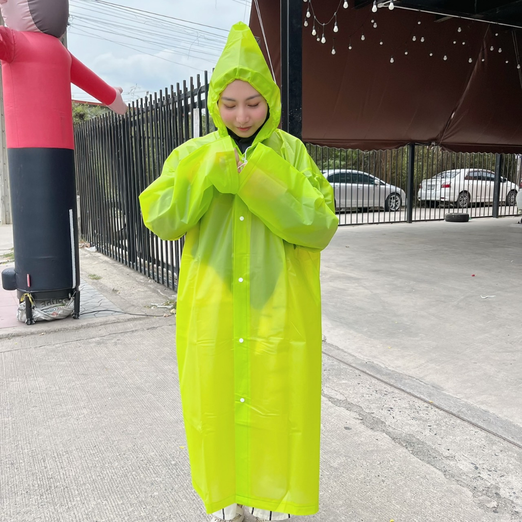 เสื้อกันฝนผู้ใหญ่ แบบหนา คุณภาพสูง เหนียวทนทานไม่ขาดง่าย ใส่ได้ทั้งผู้หญิงและผู้ชาย IL86วาริสมุสลิม