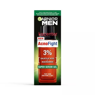 ( 1 ชิ้น) garnier men acnoflight 3% การ์นิเย่ เมน แอคโนไฟท์ ซูเปอร์ เซรั่ม เจล 30 ml