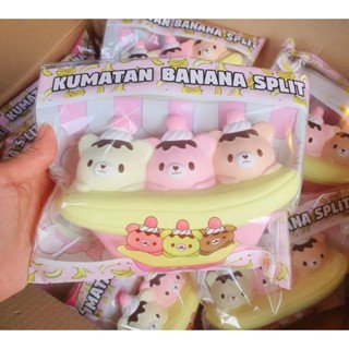 สกุชชี่ Jumbo Kumatan Strawberry Banana Split Squishy