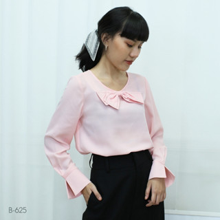 AMILA Blouse AM-B625 ชีฟองชีราเม้นท์ แขนยาว IGPU20-5 FS20230619