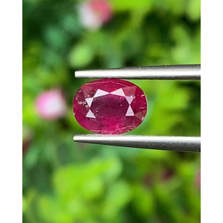 พลอย ทับทิม พม่า (Burmese Ruby Sapphire) 2.10 กะรัต พลอยแท้ อัญมณีมงคลประจําวันเกิด เครื่องประดับพลอย