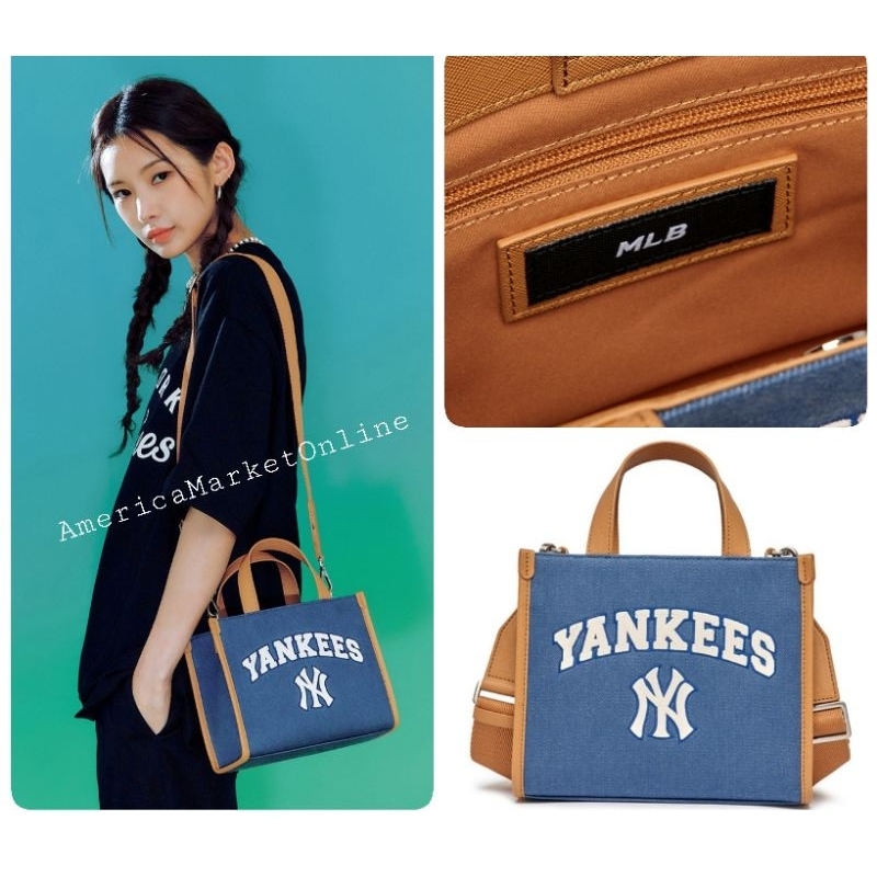 กระเป๋า MLB Varsity Basic Canvas S-Tote Bag NEW YORK YANKEES