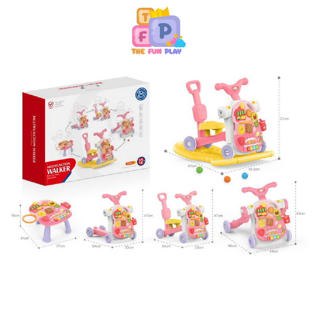 TheFunPlay เพลยิมเปียโน 2in1 รถหัดเดิน 2 in 1 ปรับระดับได้