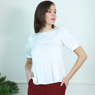 AMILA Blouse AM-B774 โคโม่ แขนสั้น IGPU21-1 FS20230619